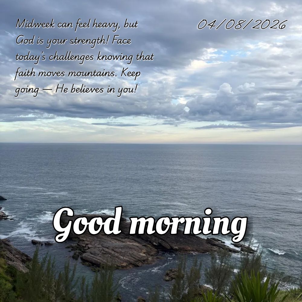 Você não está sozinho nessa caminhada. Deus cuida de cada detalhe da sua vida com amor e precisão. Confie nEle nesta quarta-feira!