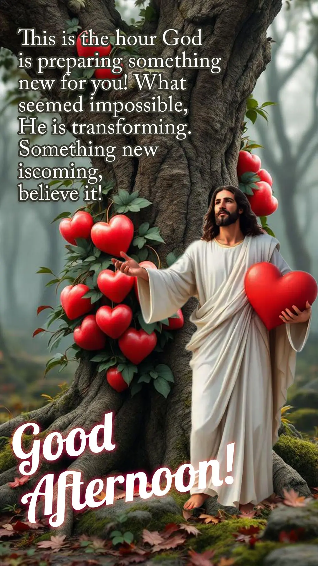 🌅 Boa tarde! Esta é a hora em que Deus está preparando algo novo para você! O que parecia impossível, Ele está transformando. Algo novo está che...