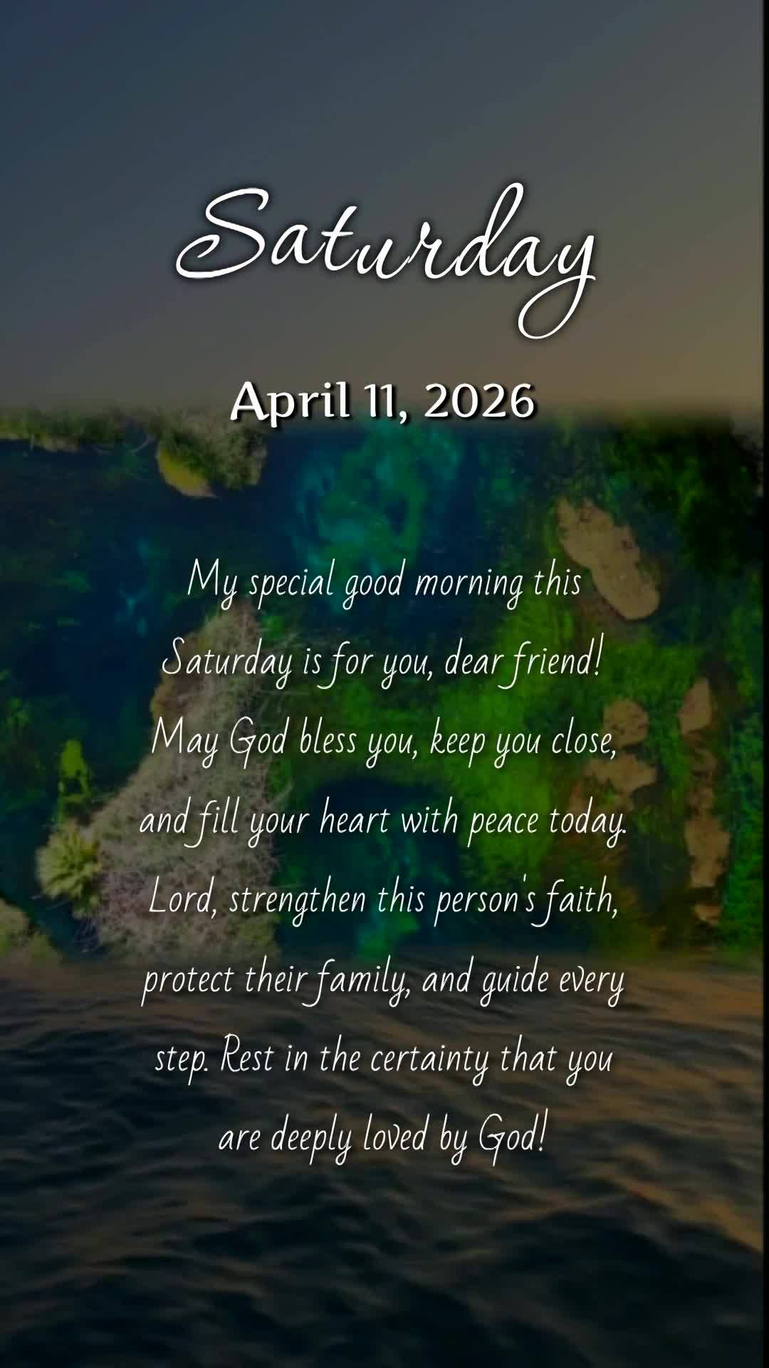 Meu bom dia especial neste sábado é para você, pessoa querida! Que Deus te abençoe, te guarde e renove suas forças hoje. Senhor, fortalece a fé des...