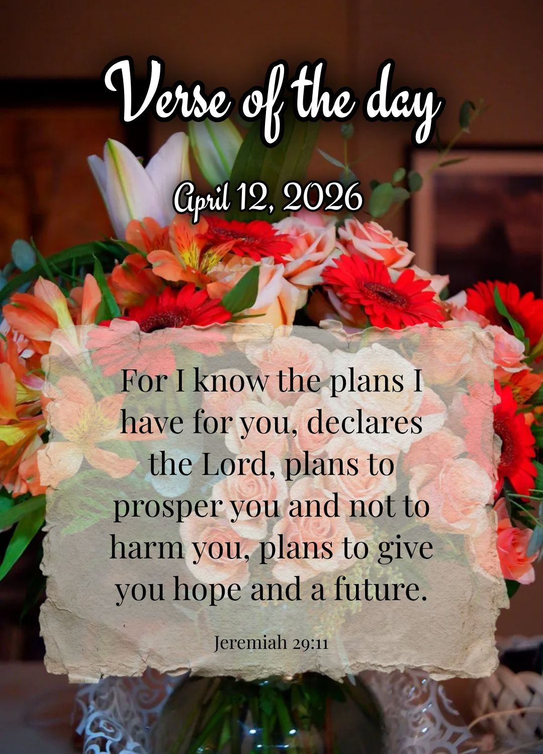 Porque sou eu que conheço os planos que tenho para vocês, diz o Senhor, planos de fazê-los prosperar e não de causar dano, planos de dar a vocês esp...