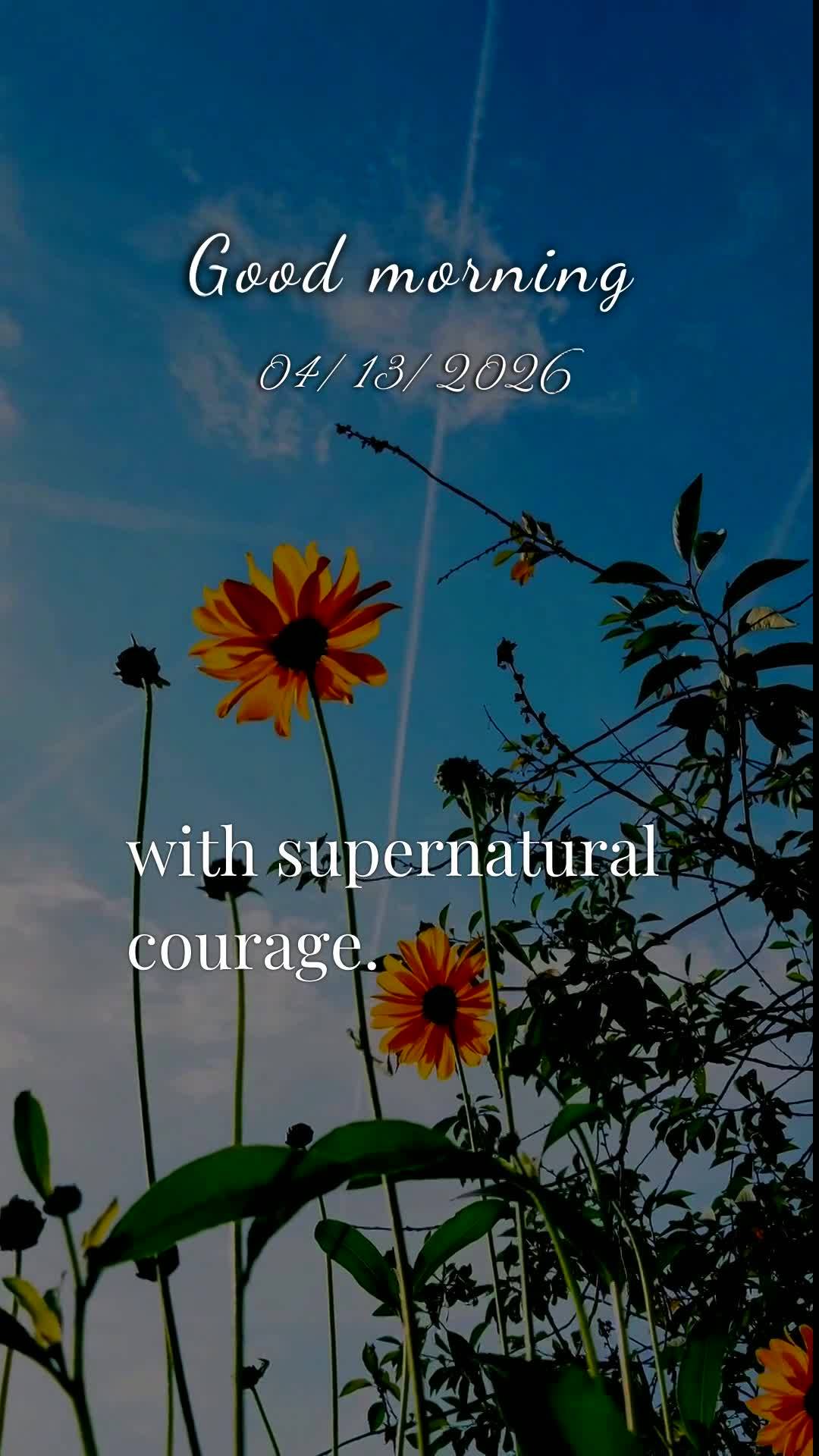 Bom dia! Segunda-feira, 13 de Abril de 2026. Que hoje o céu se abra completamente sobre a sua vida e derrame bênçãos sem medida, sem limite, sem fim....