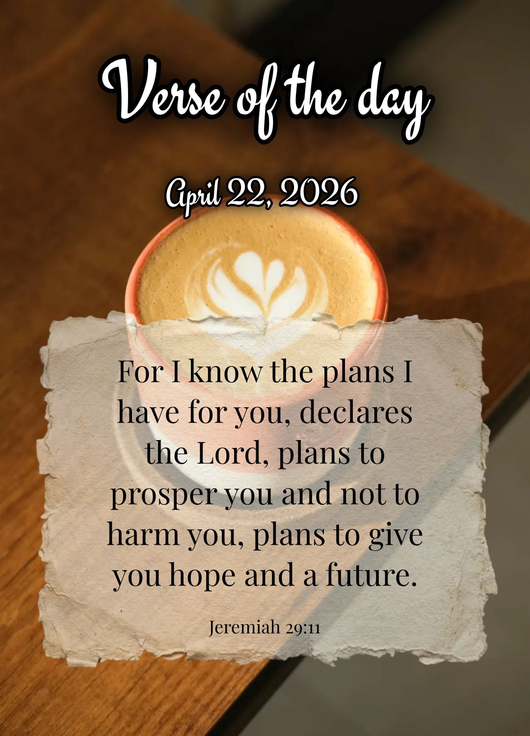 Porque sou eu que conheço os planos que tenho para vocês, diz o Senhor, planos de fazê-los prosperar e não de causar dano, planos de dar a vocês esp...