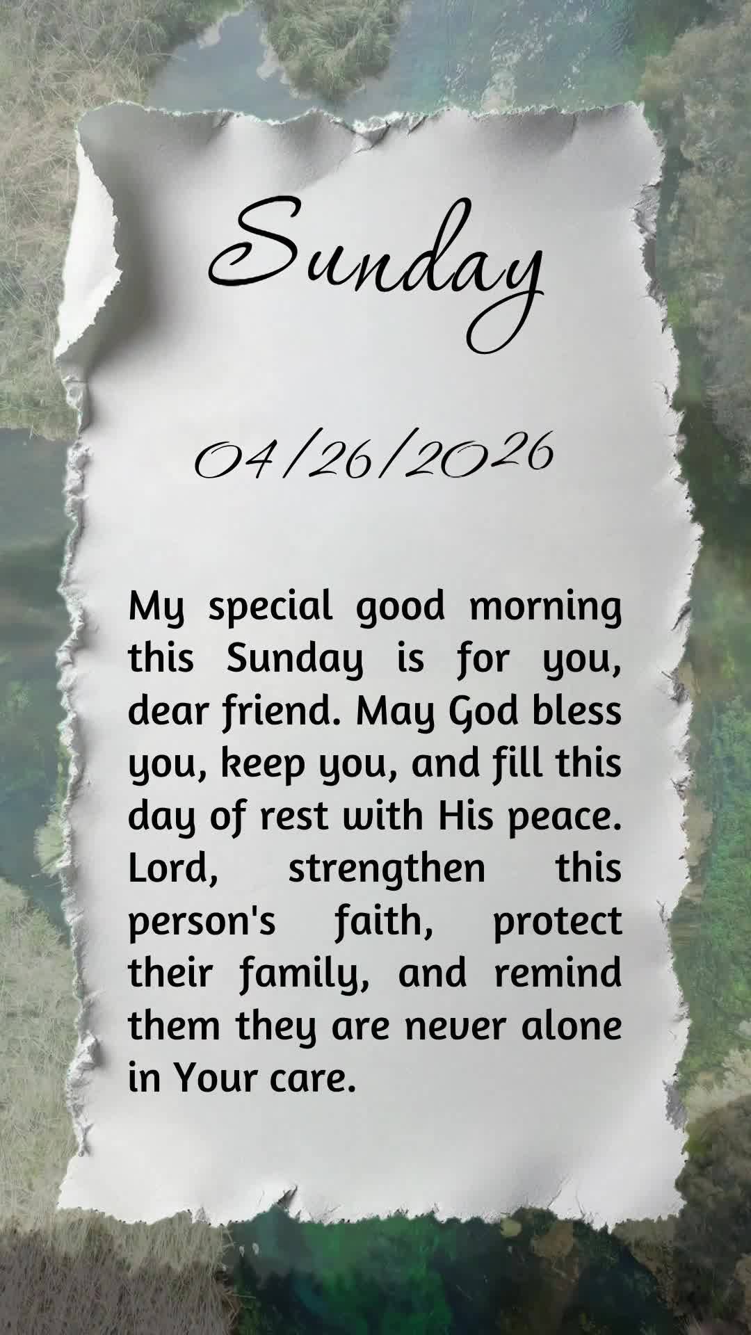 Meu bom dia especial neste domingo é para você, pessoa querida. Que Deus te abençoe, te guarde e renove suas forças neste dia do Senhor. Senhor, fort...