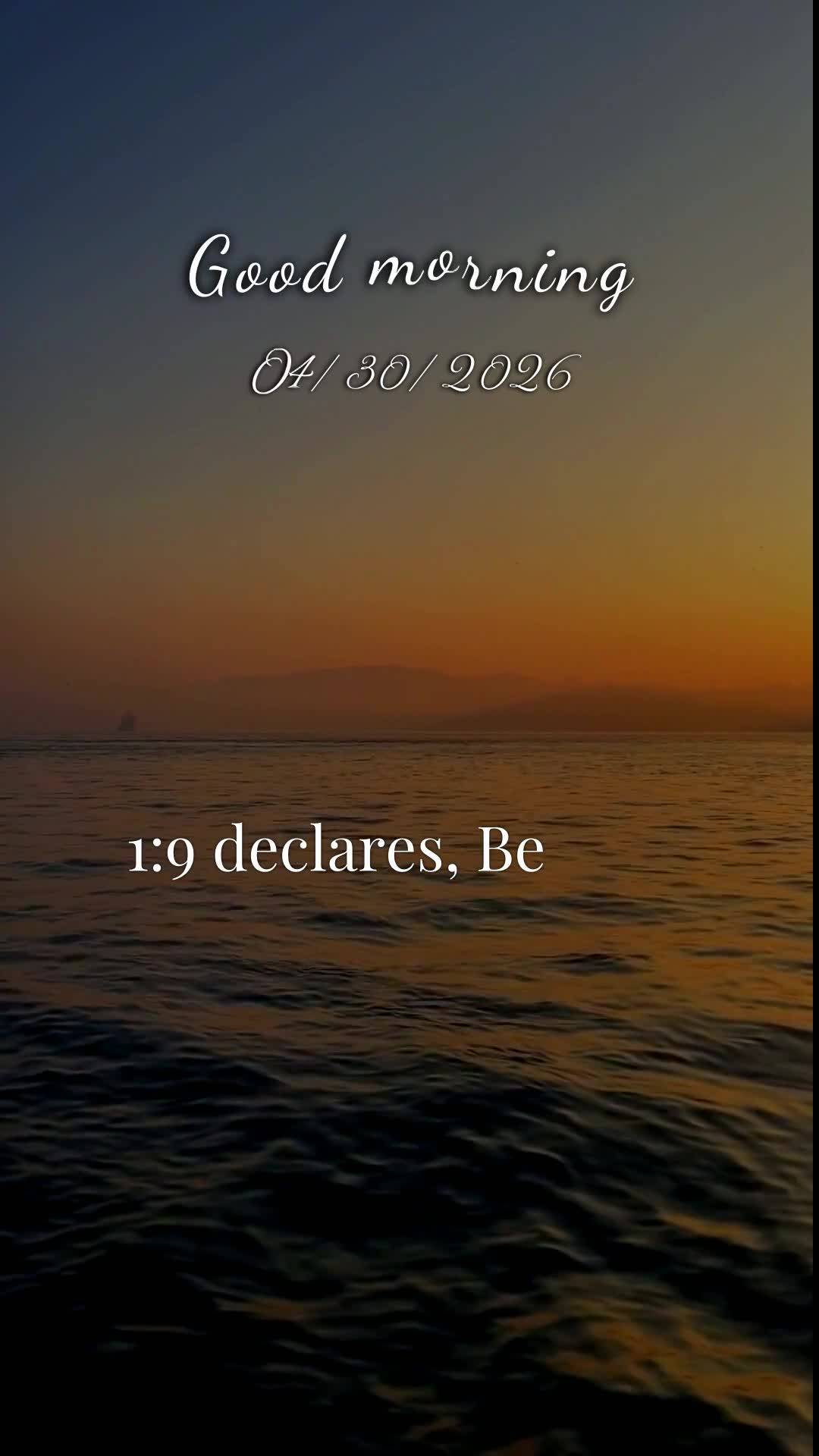 Bom dia! Nesta quinta-feira, 30 de Abril de 2026, último dia deste mês abençoado, elevo uma oração por você. Que o Senhor Jesus caminhe ao seu lado...