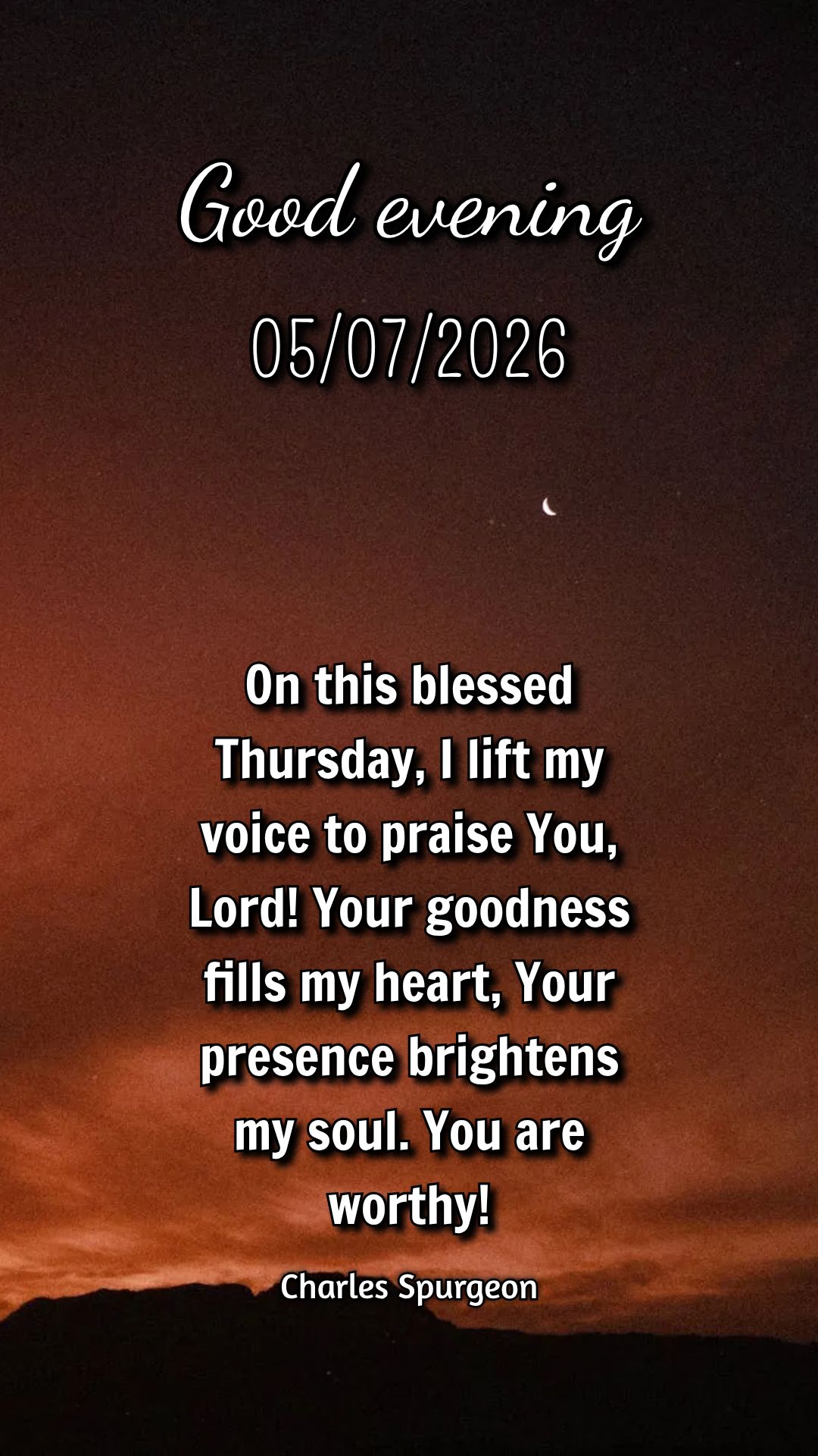 Senhor, nesta quinta-feira clamo por Tua força. Sou fraco, mas Tu és meu refúgio e fortaleza nos momentos de aflição. Sustenta-me! Salmos 46:1