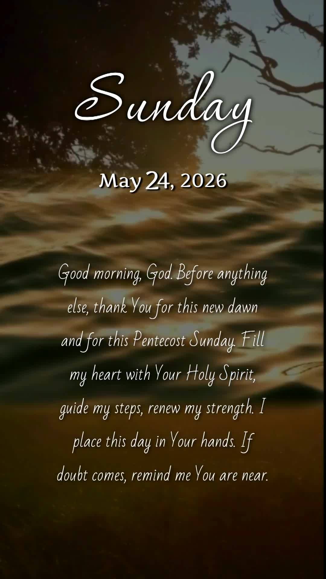 Deus, bom dia. Antes de qualquer coisa, obrigado por mais um amanhecer e por este domingo de Pentecostes. Enche meu coração do Teu Espírito, guia meus...