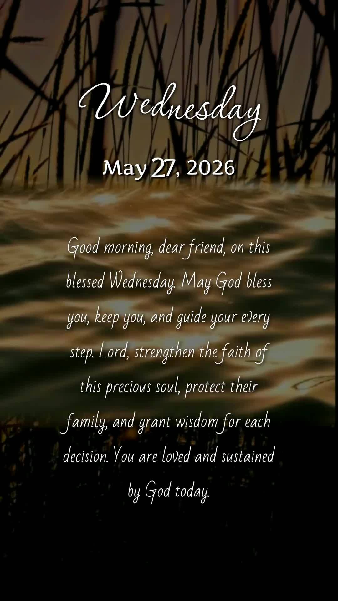 Meu bom dia especial nesta quarta-feira é para você, pessoa querida. Que Deus te abençoe, te guarde e te guie em cada passo. Senhor, fortalece a fé d...