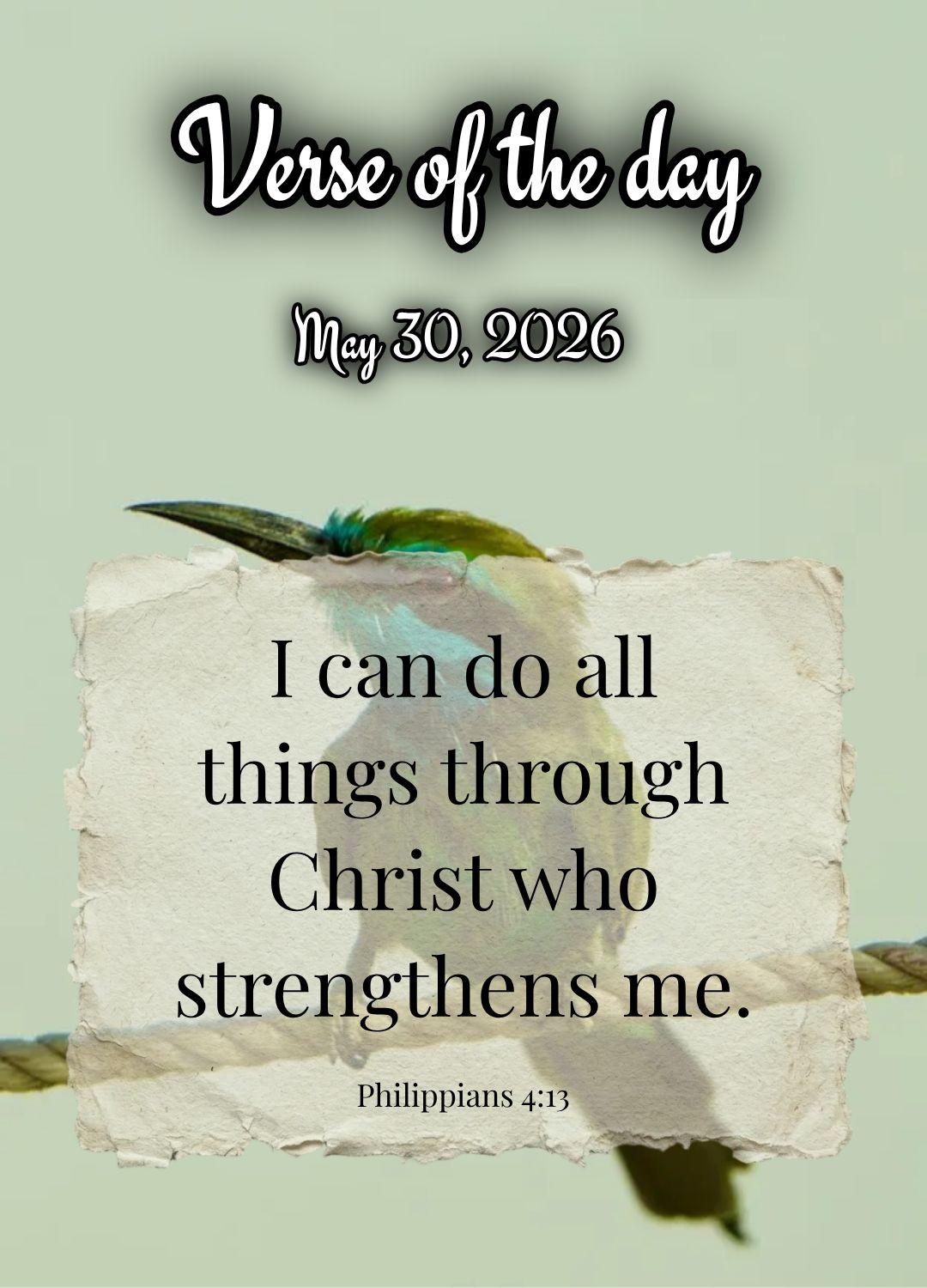 Posso todas as coisas naquele que me fortalece. Versículo do dia Filipenses 4:13