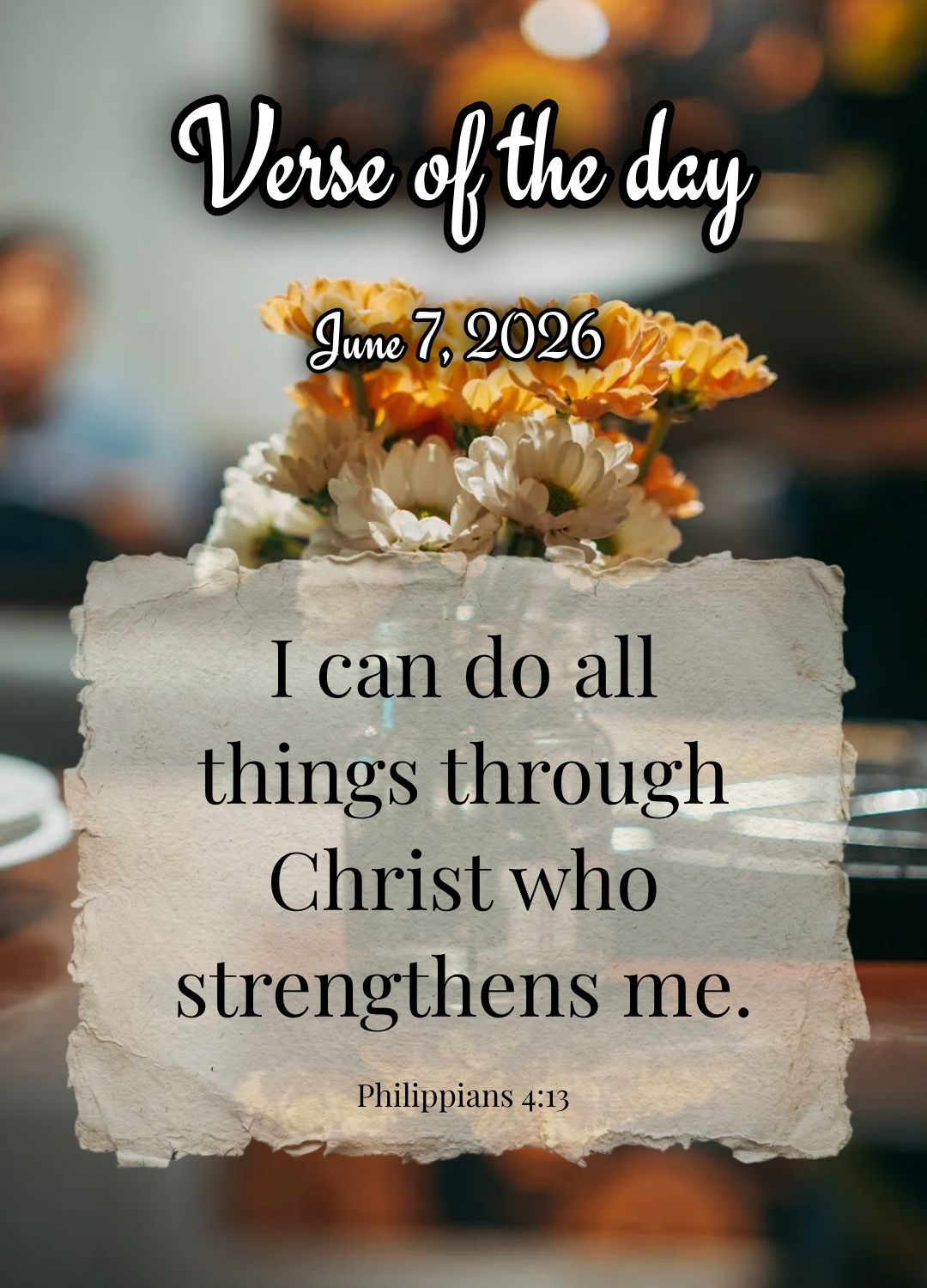 Posso todas as coisas naquele que me fortalece. Versículo do dia Filipenses 4:13