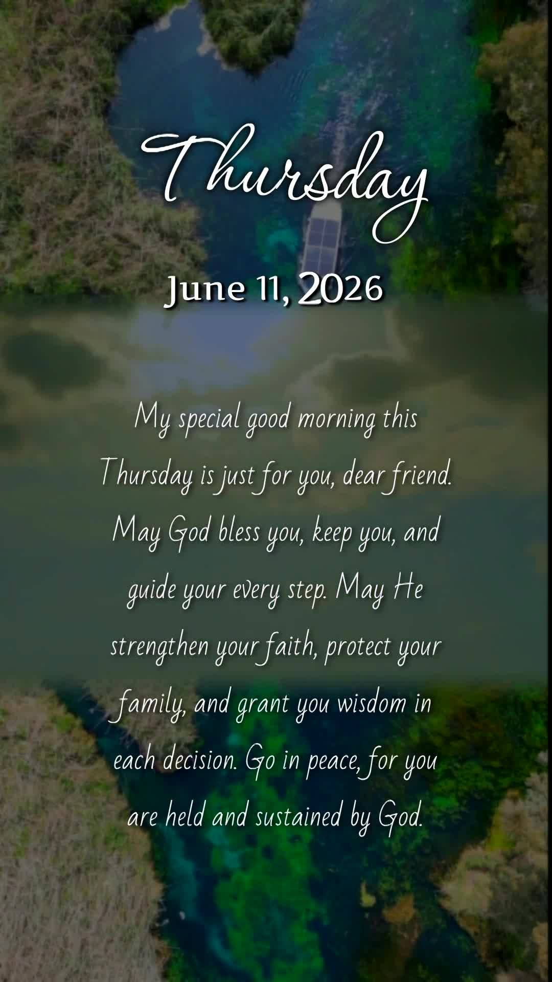 Meu bom dia especial nesta quinta-feira é para você, pessoa querida. Que Deus te abençoe, te guarde e te guie em cada passo. Que Ele fortaleça a sua ...