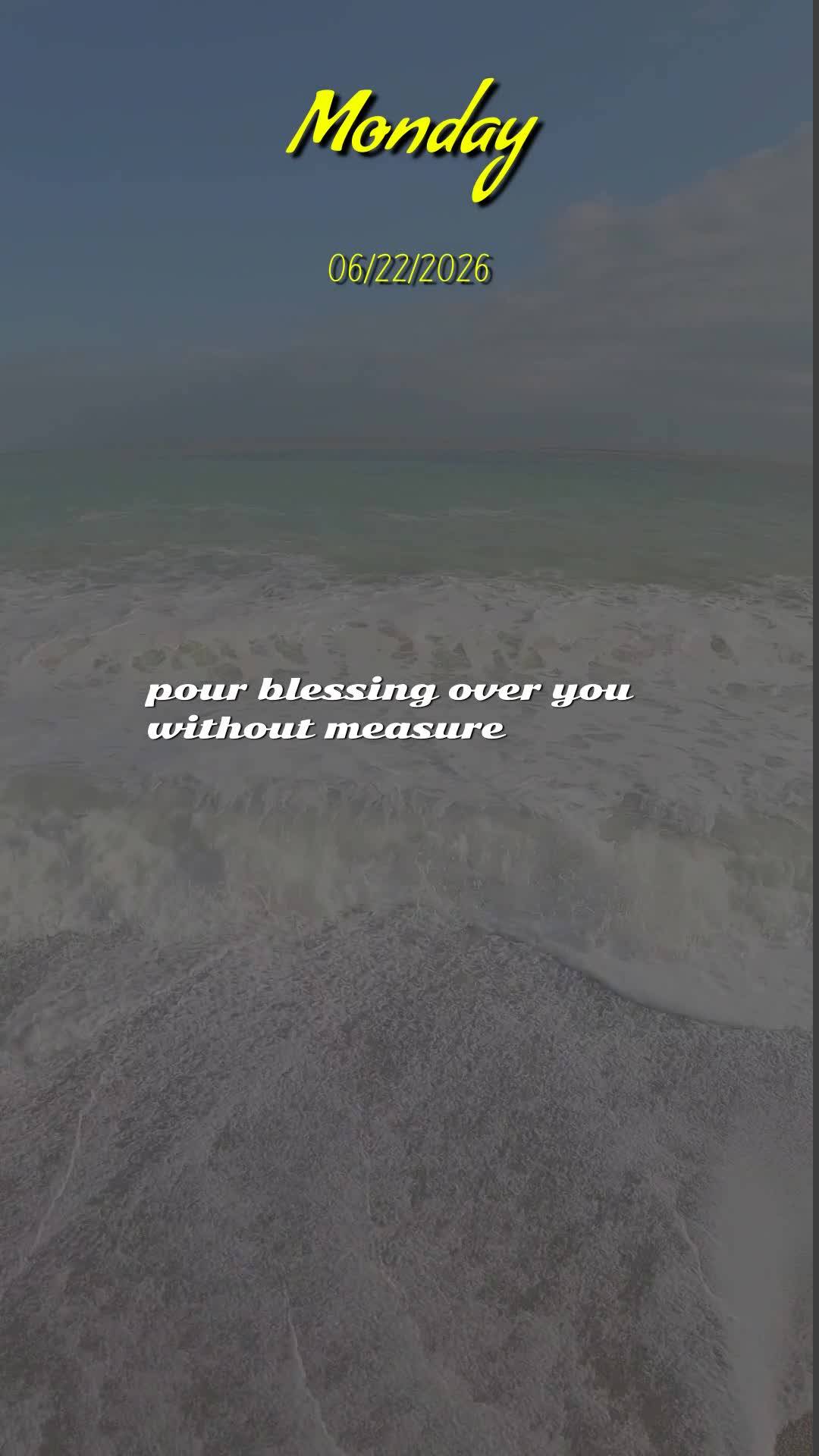 Bom dia! Nesta Segunda-feira, vinte e dois de Junho de dois mil e vinte e seis, recebe uma bênção sobre a tua vida. Que o Senhor Jesus caminhe contigo...