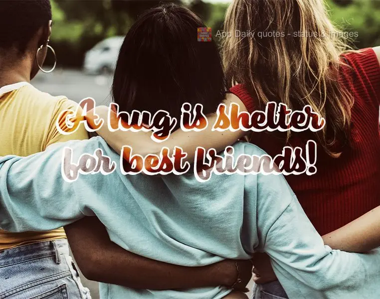 A hug is a shelter for our best friends!