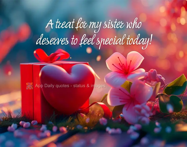 A treat for my sister who deserves to feel special today!