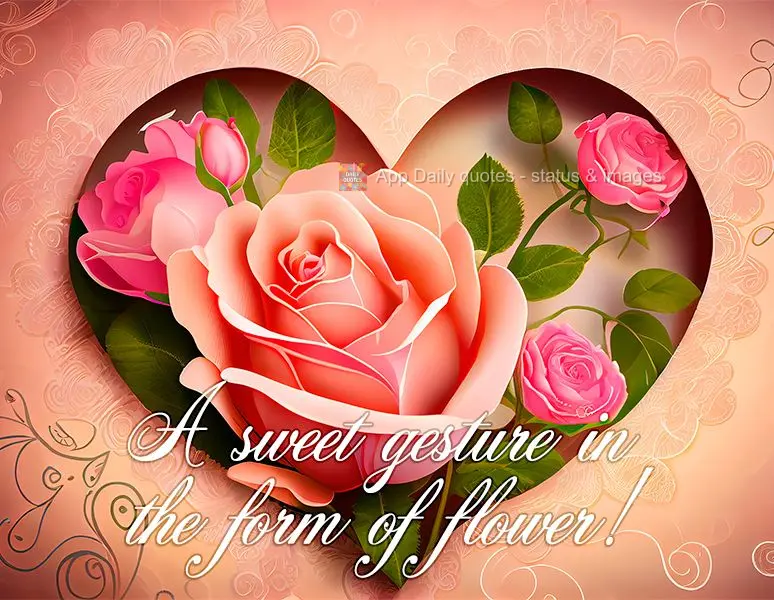 A sweet gesture in the form of flowers!