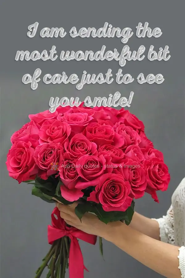 I am sending the most wonderful bit of care just to see you smile! 