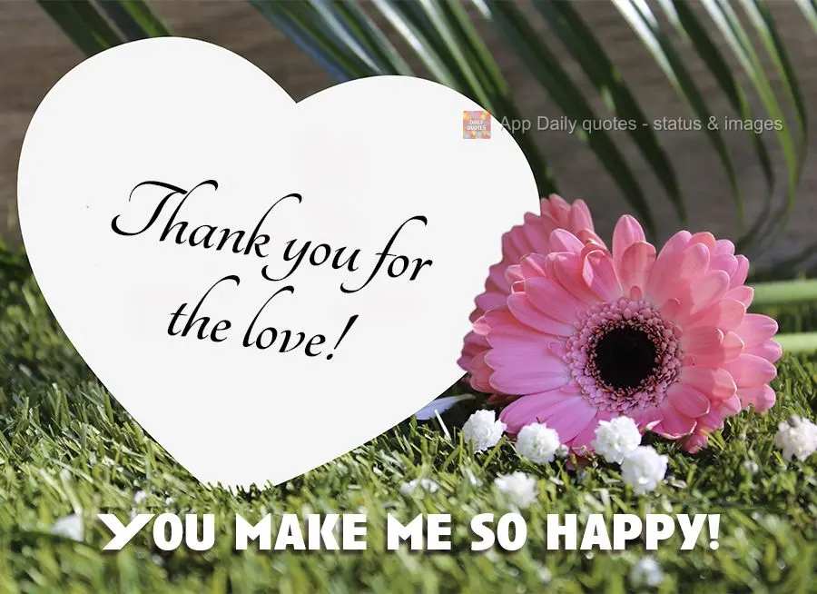 Thank you for the love! You make me so happy!