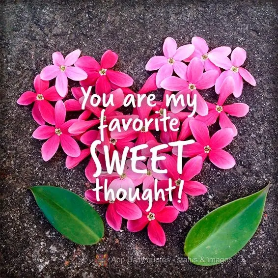 You are my favorite sweet thought!