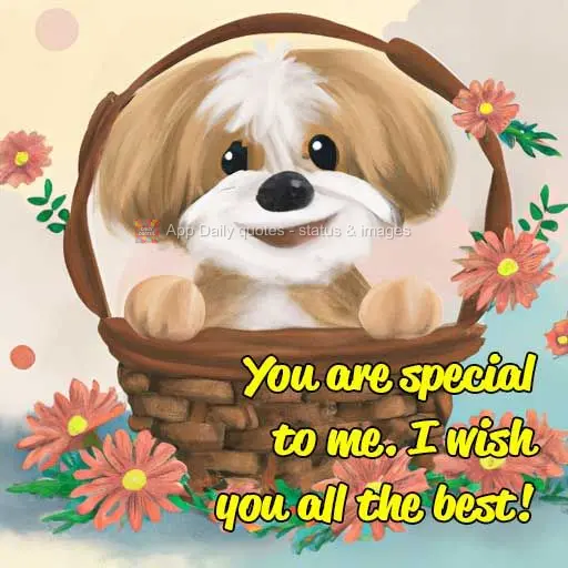 You are special to me. I wish you all the best!