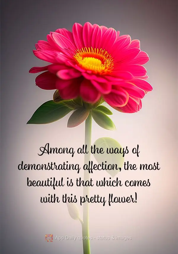Among all the ways of demonstrating affection, the most beautiful is that which comes with this pretty flower!