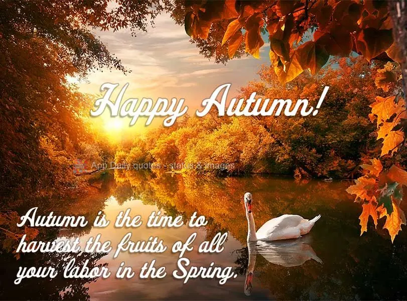 Autumn is the time to harvest the fruits of all your labor in the Spring. Happy Autumn!
