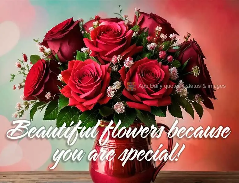 Beautiful flowers because you are special!