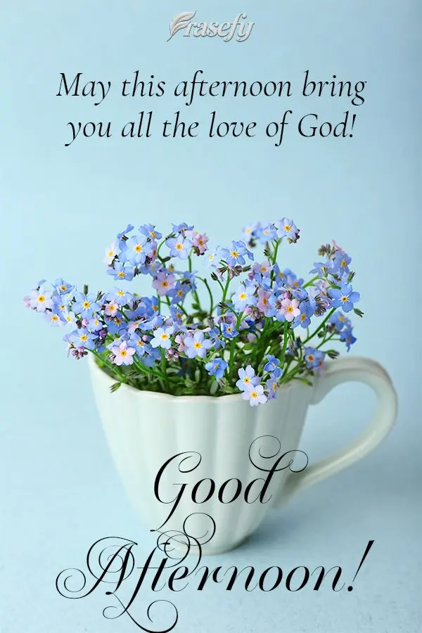 Que essa tarde seja entregue à você com muito, muito amor de Deus! Boa tarde!