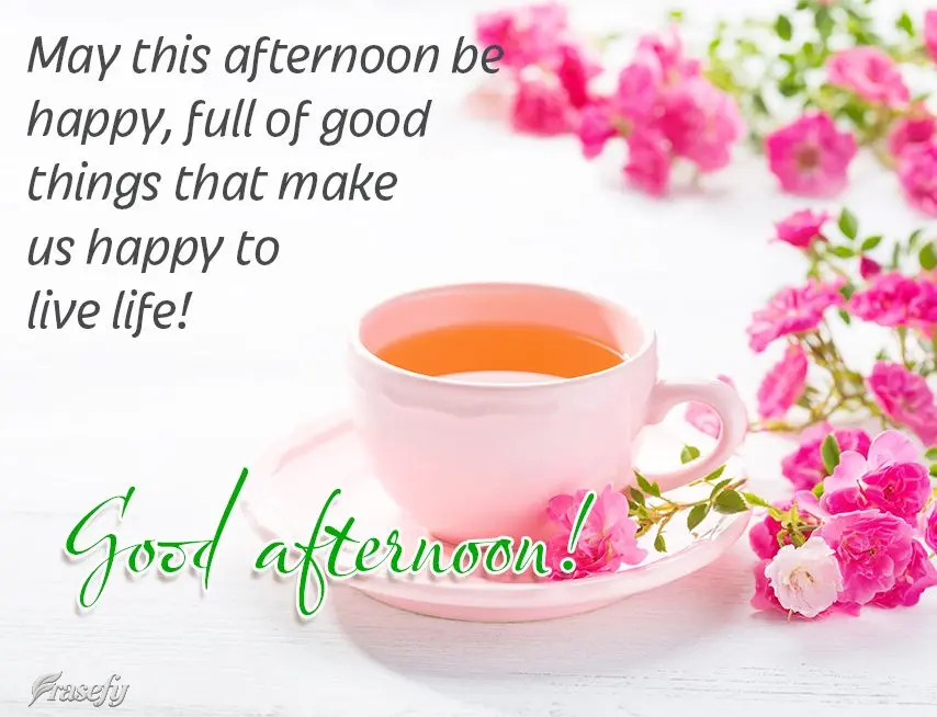 Que seja feliz essa tarde, cheia de coisas boas e que nos trazem prazer em viver a vida! Boa tarde!