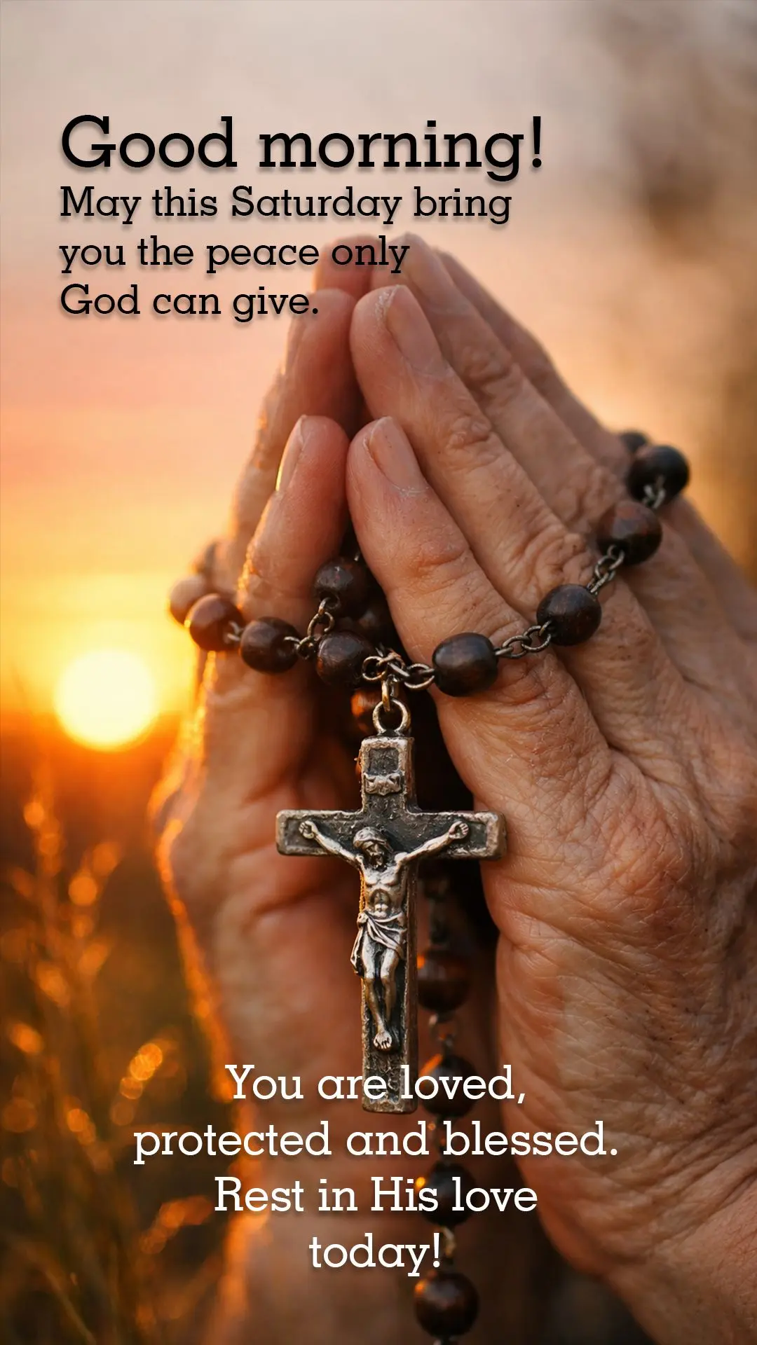 Bom dia! Que este sábado traga a você a paz que só Deus pode dar. Você é amado, guardado e abençoado. Descanse no Seu amor hoje! 🙏☀️

---