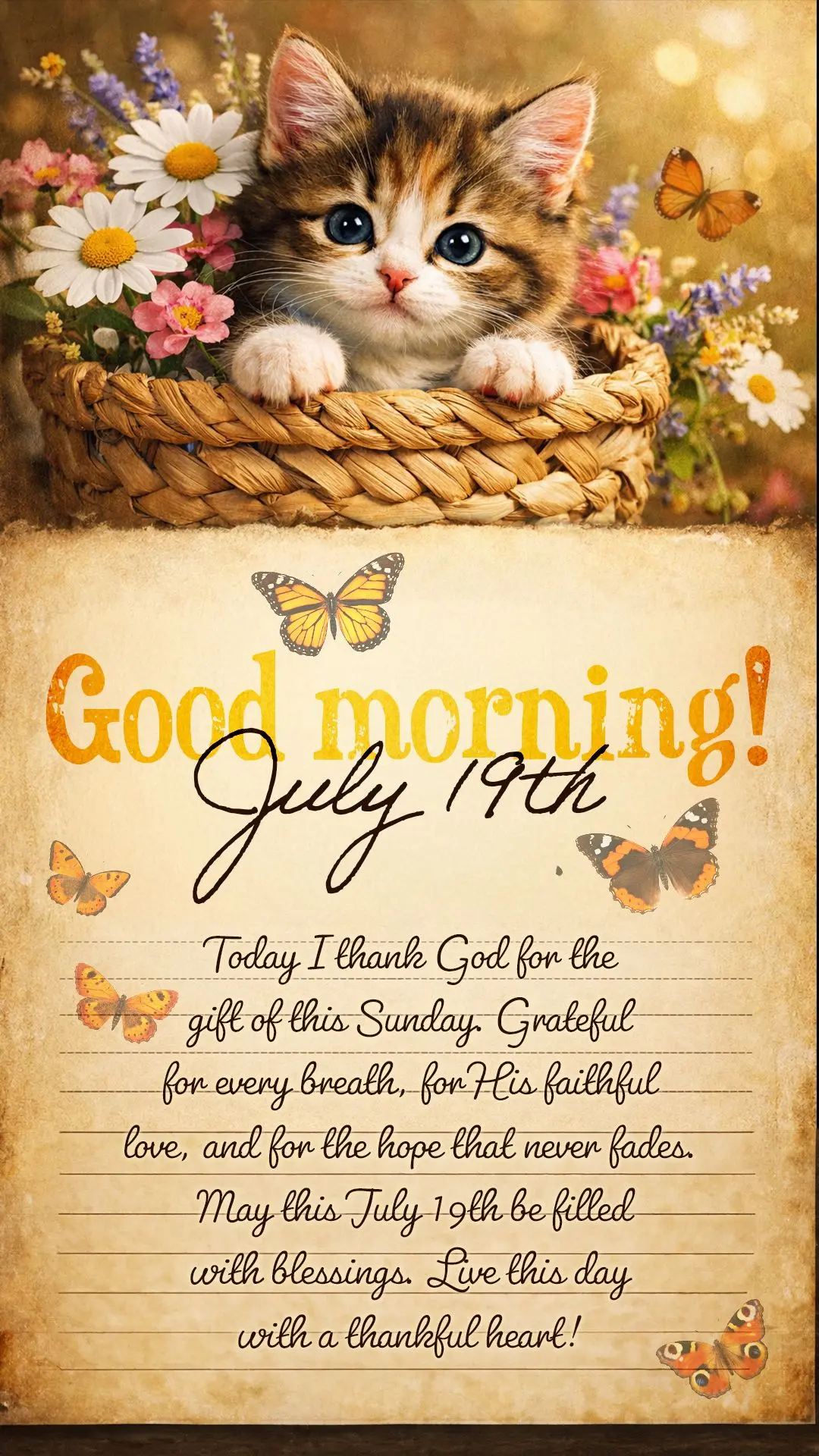 Good morning! Today I thank God for the gift of this Sunday. Grateful for every breath, for His faithful love, and for the hope that never fades. May thi...