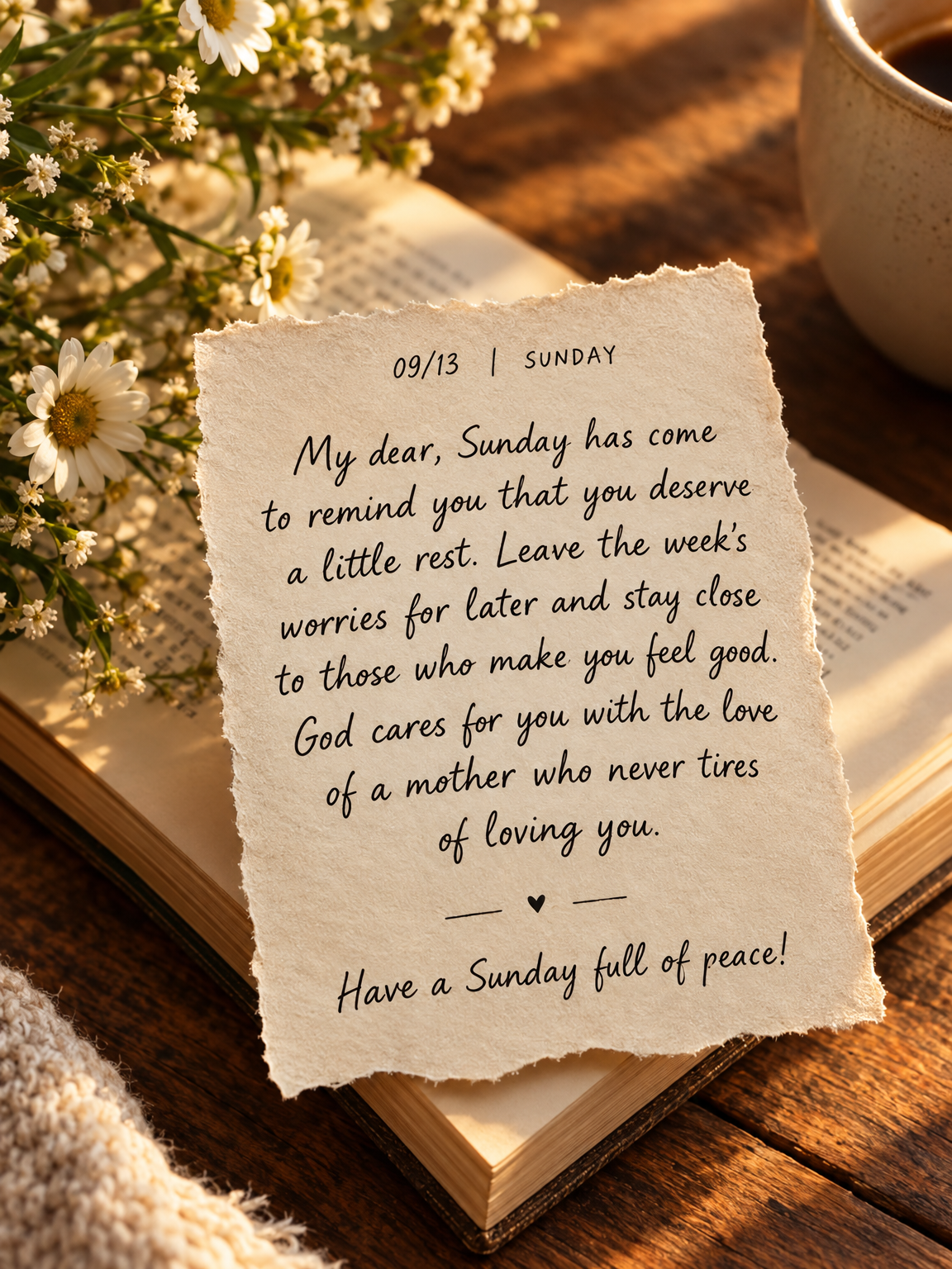 Have a Sunday full of peace!