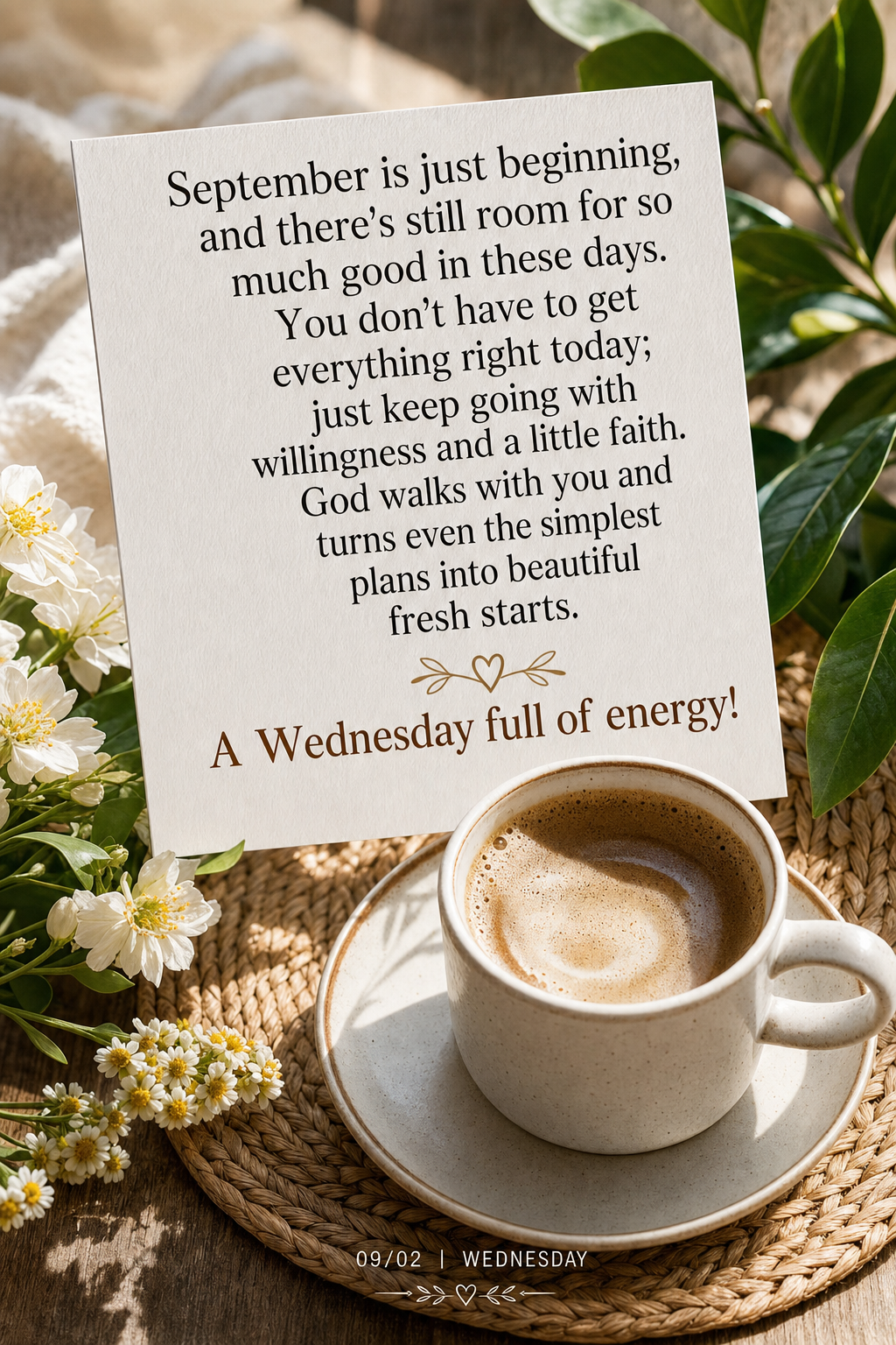 September is just beginning, and there's still room for so much good in these days. You don't have to get everything right today; just keep going with wi...