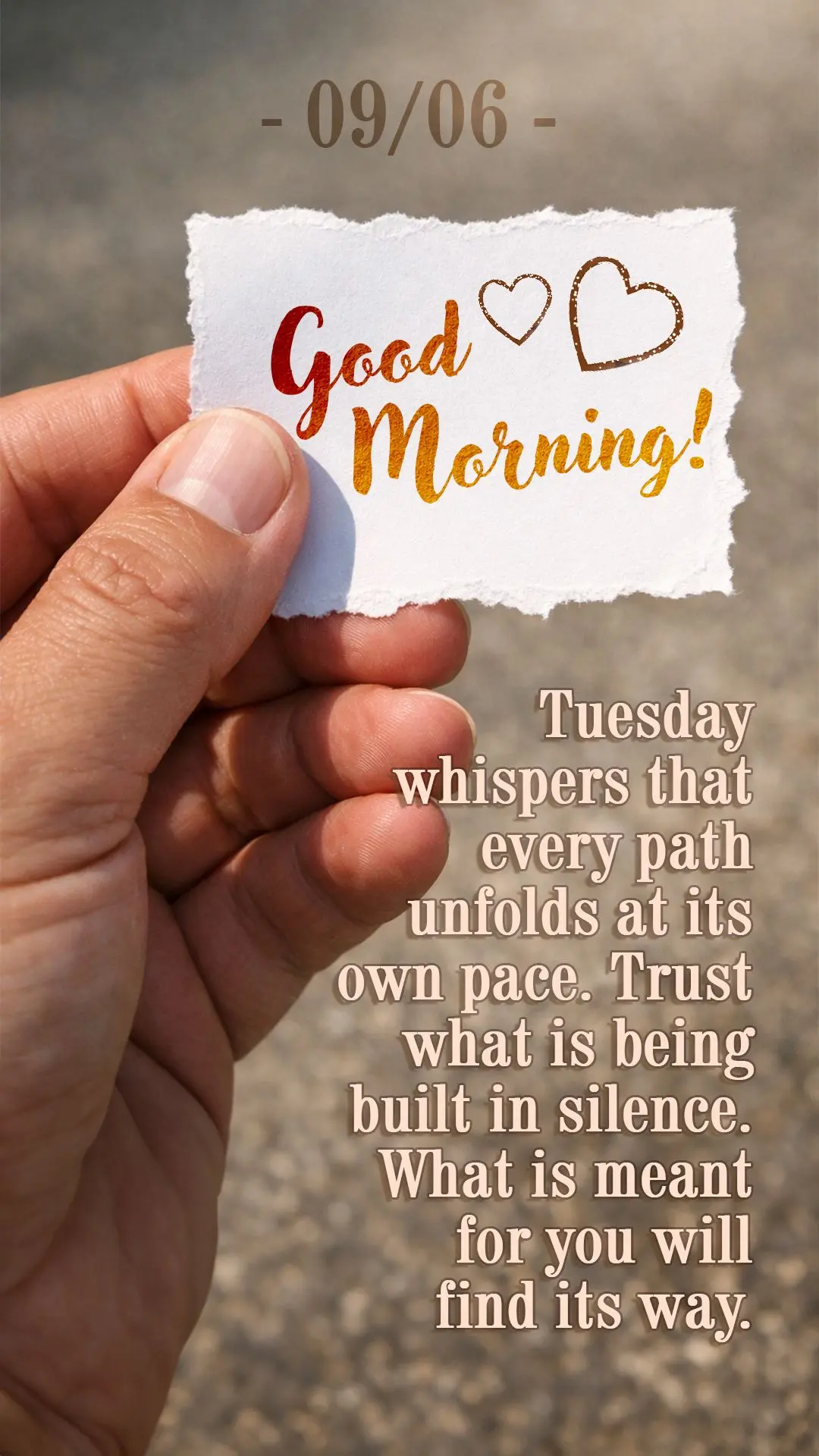 Tuesday whispers that every path unfolds at its own pace. Trust what is being built in silence. What is meant for you will find its way.