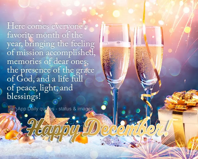 Here comes everyone's favorite month of the year, bringing the feeling of mission accomplished, memories of dear ones, the presence of the grace of God, ...