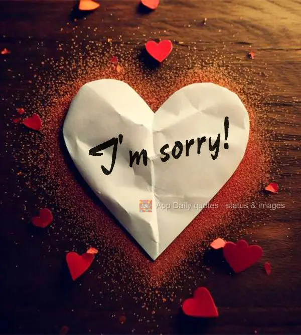 I'm sorry!