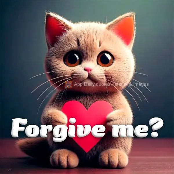 Forgive me?