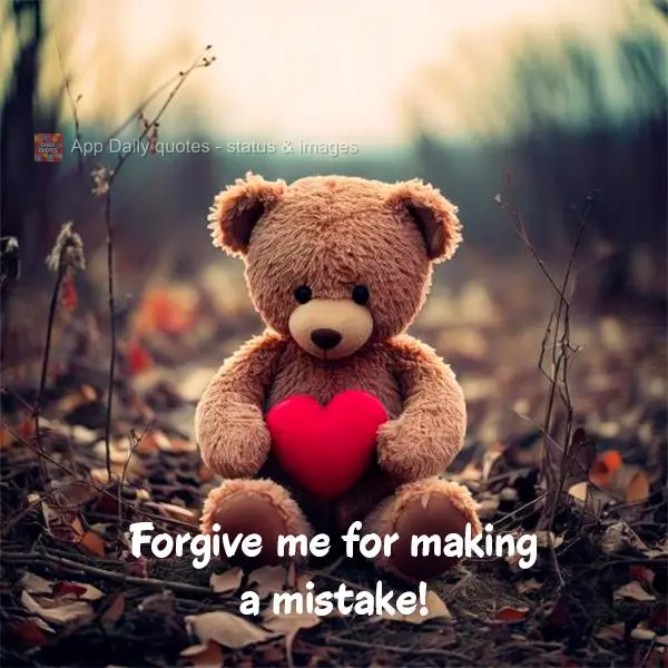 Forgive me for making a mistake!