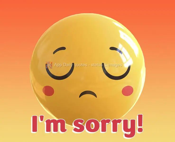 I'm sorry!