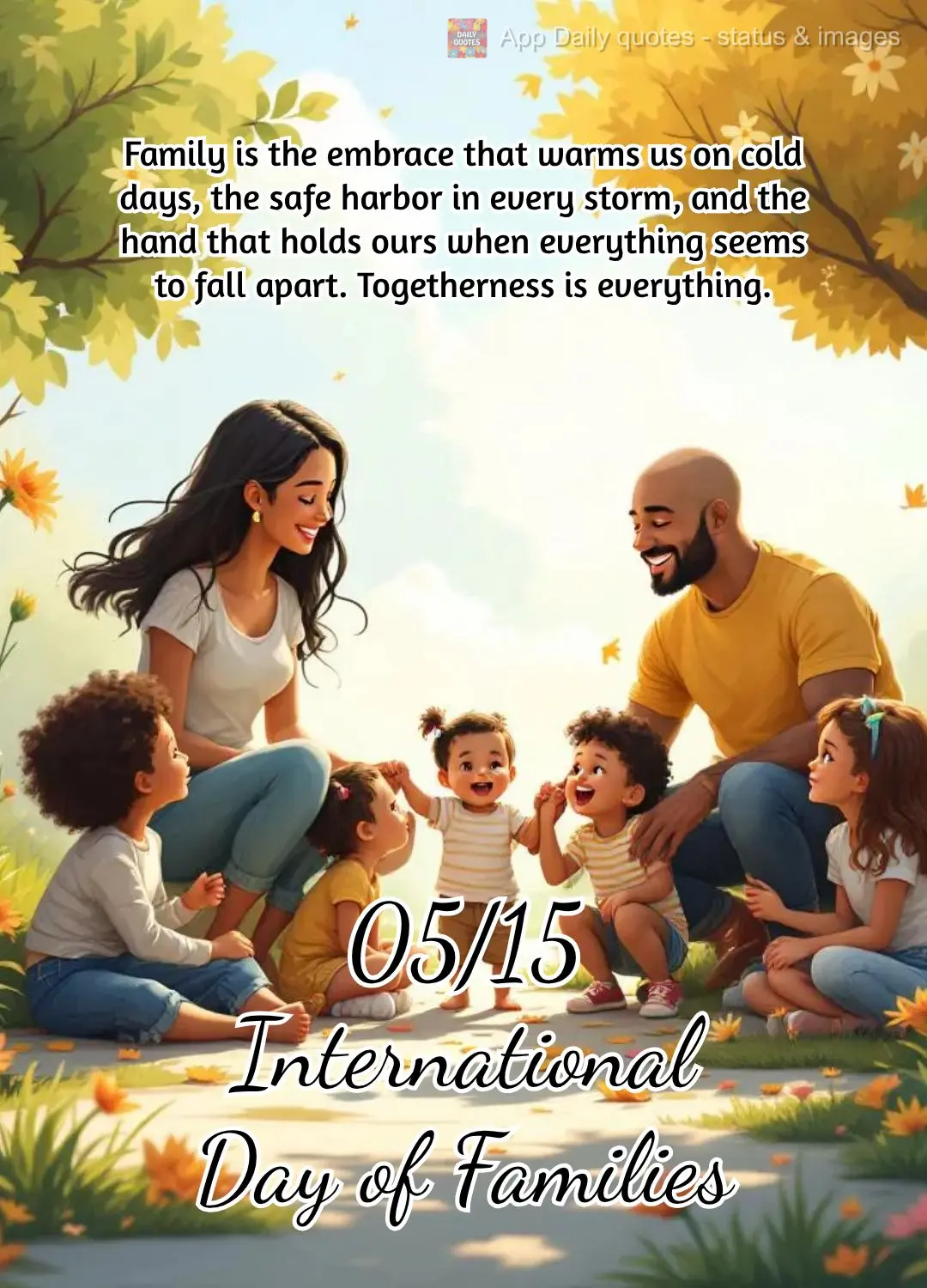 Family is the embrace that warms us on cold days, the safe harbor in every storm, and the hand that holds ours when everything seems to fall apart. Toget...