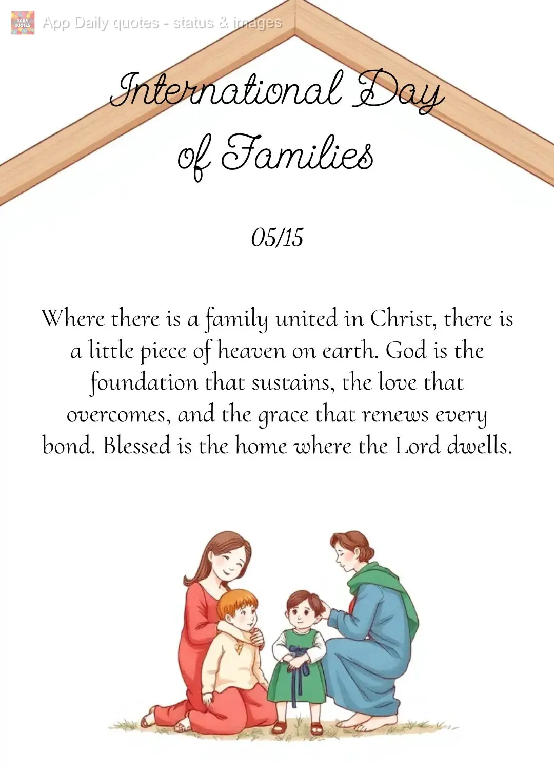 Where there is a family united in Christ, there is a little piece of heaven on earth. God is the foundation that sustains, the love that overcomes, and t...