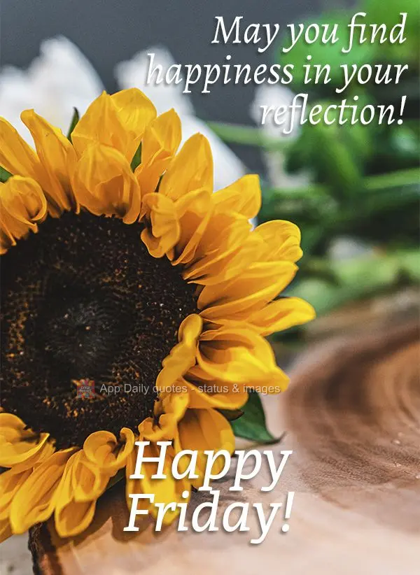 May you find happiness in your reflection! Happy Friday!