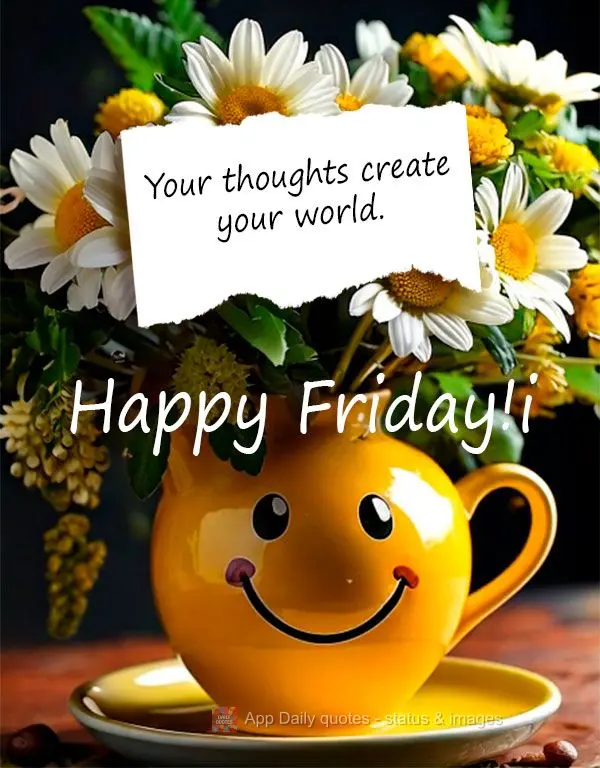 Your thoughts create your world. Happy Friday!i