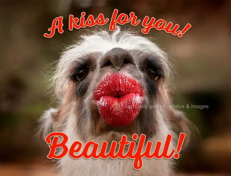 A kiss for you! Beautiful!