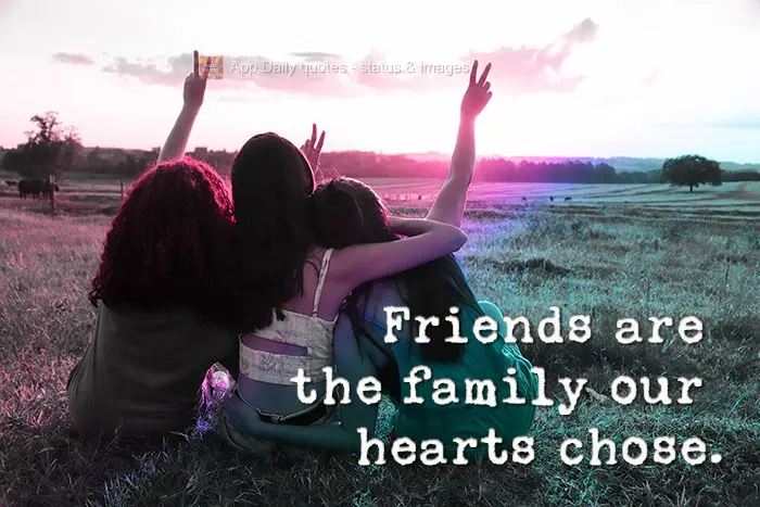 Friends are the family our hearts chose.