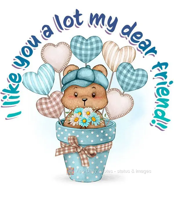 I like you a lot my dear friend!