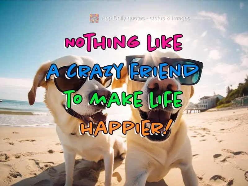 Nothing like a crazy friend to make life happier!