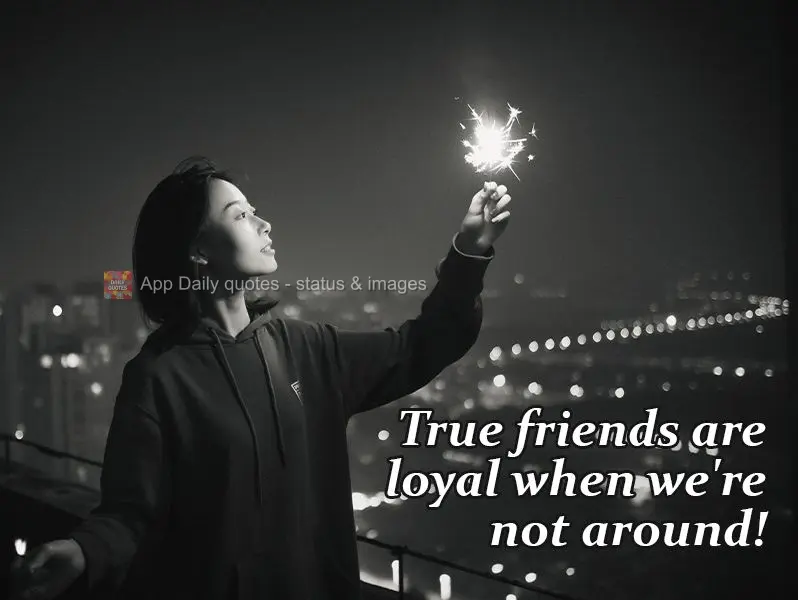 True friends are loyal when we're not around! 