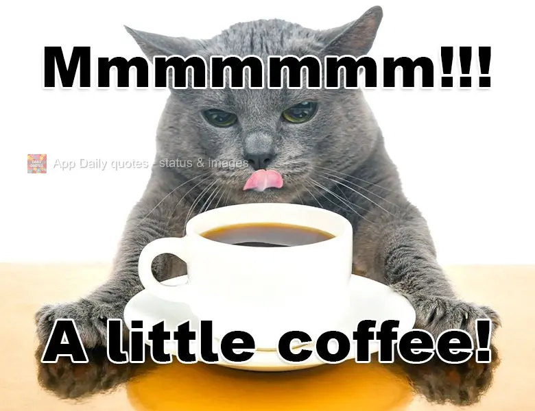 Mmmmmmm!!! A little coffee!