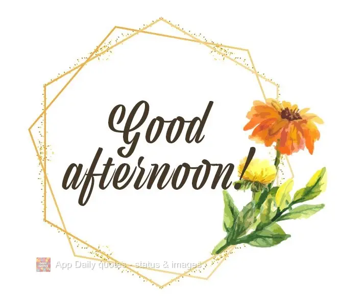 Good afternoon!