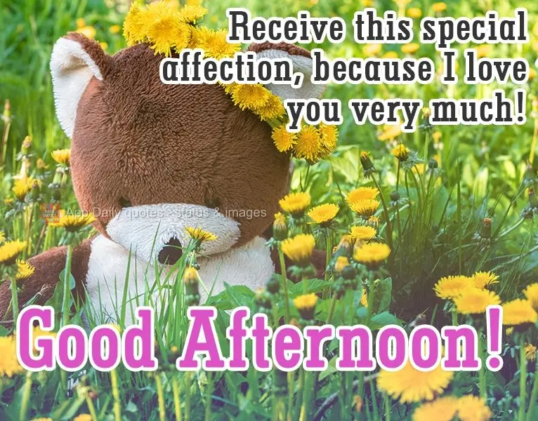 Accept this gesture of affection, because I love you so much! Good Afternoon!