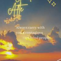 Always carry with you a contagious smile to remind people that staying positive should be constant! Good afternoon!